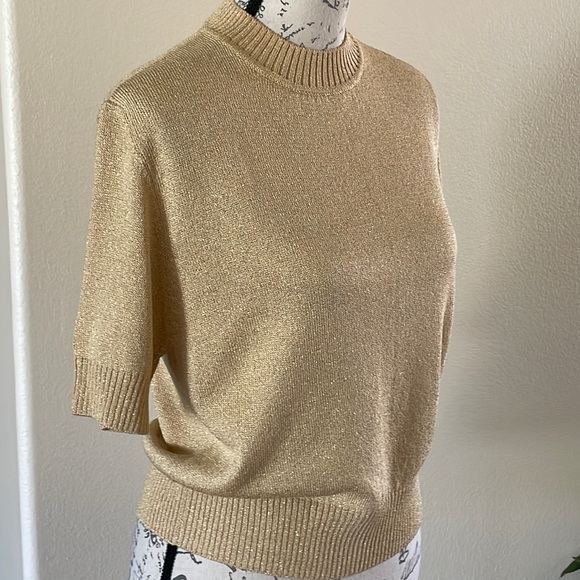 ST. JOHN Gold Knit Sweater - Picture 3 of 9